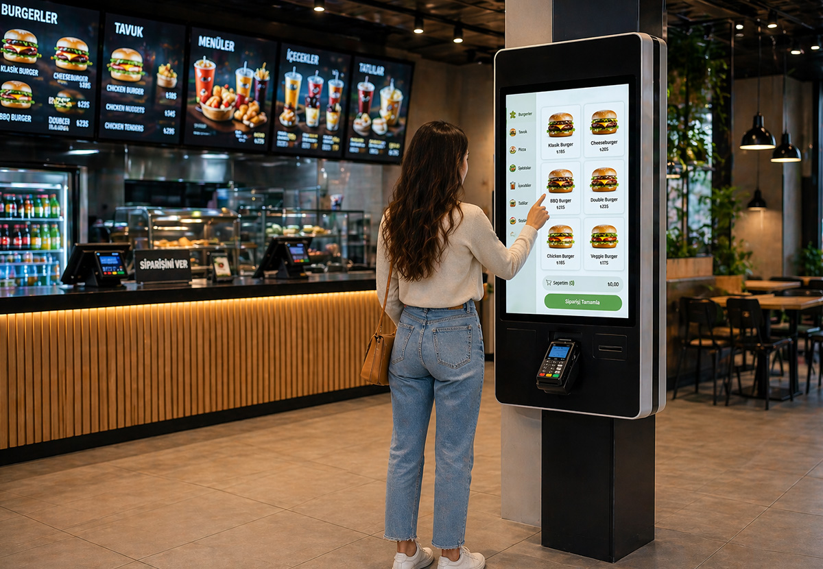 Unisoft | Self Order Kiosk Nedir? Restoran ve Kafeler İçin Dijital Sipariş Sistemi